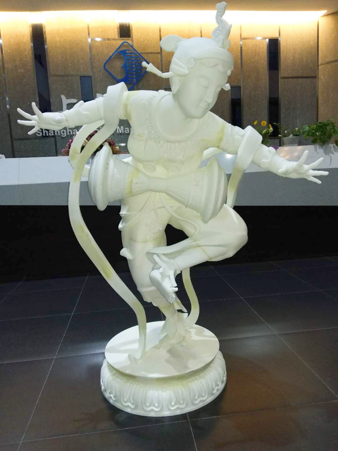 3D打印機(jī)打印大型雕塑——敦煌壁畫，白色數(shù)模